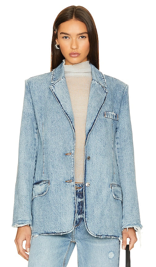 SER.O.YA Hollis Blazer in Blue - SE.O.YA Blazer Hollis en Bleu - SER.O.YA Hollis 蓝色西装外套 - SER.O.YA Hollis Blazer in Blau - SER.O.YA 홀리스 블레이저 블루 색상 - Blazer SER.O.YA Hollis in blu