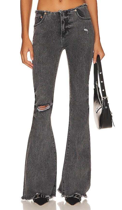 SER.O.YA Izzi Low Rise Jean in Charcoal - SER.O.YA Izzi Jean taille basse en charbon de bois - SER.O.YA Izzi 木炭色低腰牛仔裤 - SER.O.YA Izzi Low-Rise-Jeans in Anthrazit - SER.O.YA Izzi 로우라이즈 진 - SER.O.YA Jeans Izzi a vita bassa color antracite