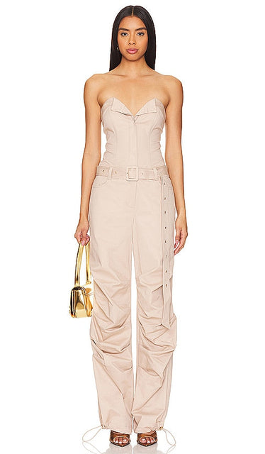SER.O.YA London Jumpsuit in Beige - Combinaison SE.O.YA London en beige - SER.O.YA London 米色连身裤 - SER.O.YA London Overall in Beige - SER.O.YA 런던 점프수트베이지 색상 - Tuta SER.O.YA London in beige