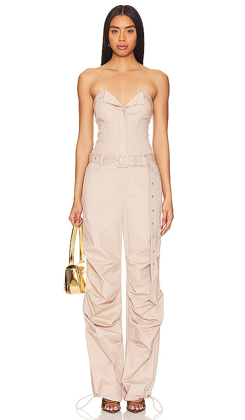 SER.O.YA London Jumpsuit in Beige - Combinaison SE.O.YA London en beige - SER.O.YA London 米色连身裤 - SER.O.YA London Overall in Beige - SER.O.YA 런던 점프수트베이지 색상 - Tuta SER.O.YA London in beige