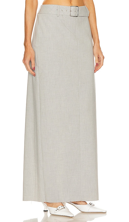 SER.O.YA Maeve Maxi Skirt in Light Grey