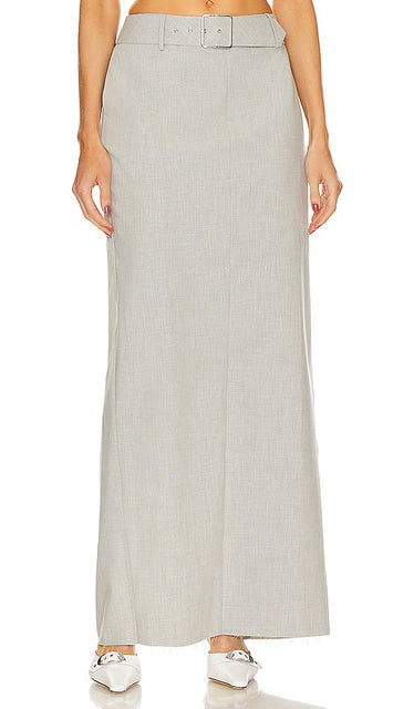 SER.O.YA Maeve Maxi Skirt in Light Grey - Jupe longue SER.O.YA Maeve en gris clair - SER.O.YA Maeve 浅灰色长裙 - SER.O.YA Maeve Maxirock in Hellgrau - SER.O.YA MAEVE 맥시 스커트 - Gonna lunga SER.O.YA Maeve in grigio chiaro