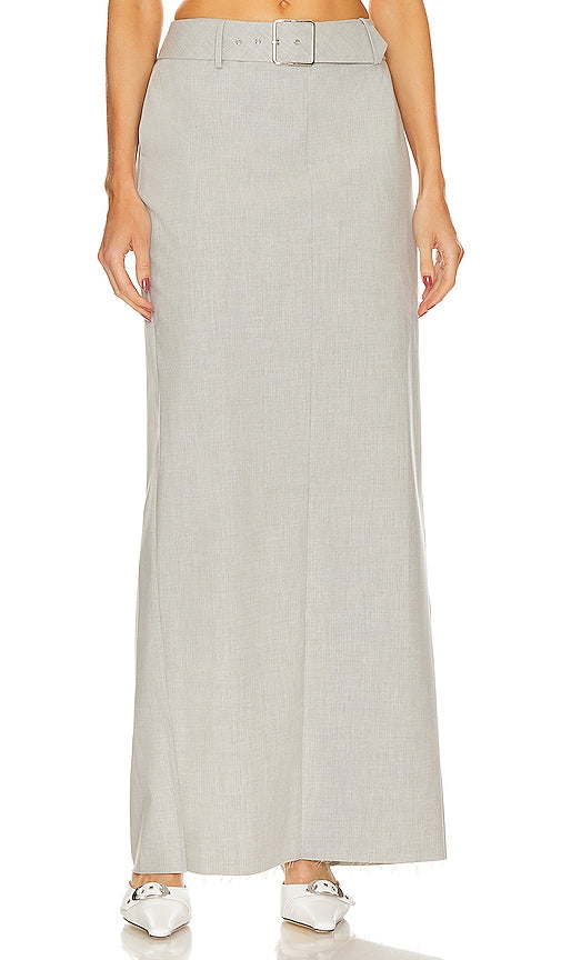 SER.O.YA Maeve Maxi Skirt in Light Grey - Jupe longue SER.O.YA Maeve en gris clair - SER.O.YA Maeve 浅灰色长裙 - SER.O.YA Maeve Maxirock in Hellgrau - SER.O.YA MAEVE 맥시 스커트 - Gonna lunga SER.O.YA Maeve in grigio chiaro