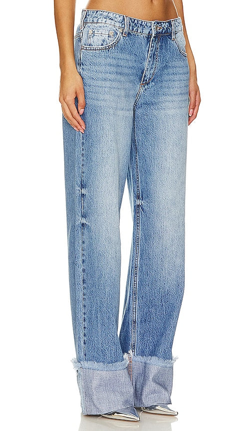 SER.O.YA Margot Cuffed Wide Leg in Blue