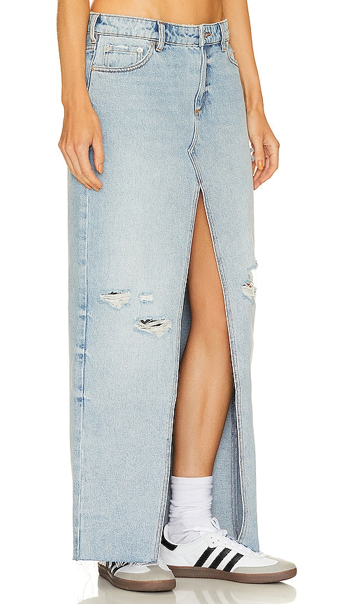 SER.O.YA Matilda Maxi Skirt in Blue