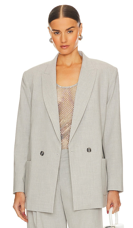 SER.O.YA Natasha Blazer in Grey - SE.O.YA Blazer Natasha en Gris - SER.O.YA Natasha 灰色西装外套 - SER.O.YA Natasha Blazer in Grau - SER.O.YA 나타샤 블레이저 그레이 색상 - Blazer SER.O.YA Natasha in grigio