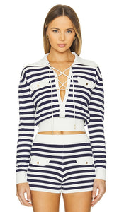 SER.O.YA Rose Top in Navy - SE.O.YA Haut Rose en Marine - SER.O.YA 海军蓝玫瑰上衣 - SER.O.YA Rose Top in Marineblau - SER.O.YA 로즈 탑 - SER.O.YA Top rosa in blu marino