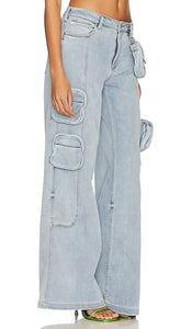 SER.O.YA Stephy Cargo Pant in Blue