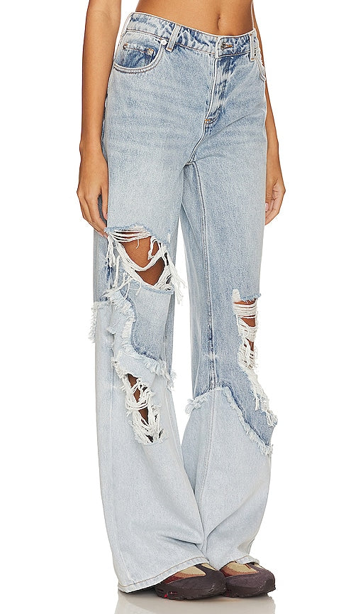 SER.O.YA Torell Wide Leg Jean in Denim-Light