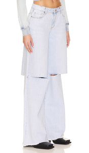 SER.O.YA Wrenley Low Rise Wide Leg in Blue