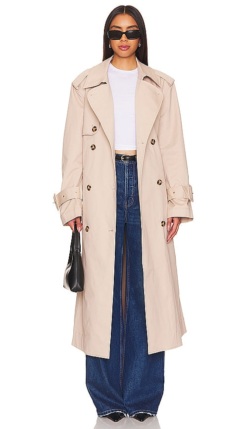 SER.O.YA York Trench Coat in Beige