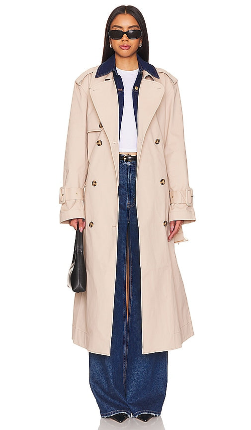 SER.O.YA York Trench Coat in Beige
