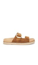 Seychelles Getaway Sandals in Tan | Dark Tan Flat Slides for Women