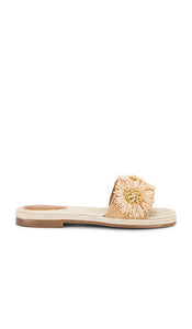 Seychelles Botanical Gardens Sandal in Tan | Vanilla Flowers Flat Sandals for Women