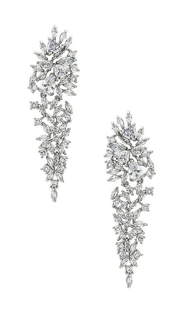 SHASHI Aimee Earrings in Metallic Silver
