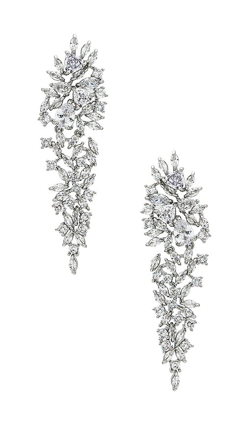 SHASHI Aimee Earrings in Metallic Silver