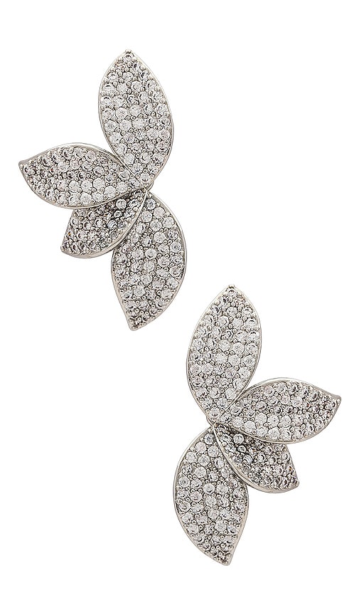 SHASHI Alisa Studs in Metallic Silver