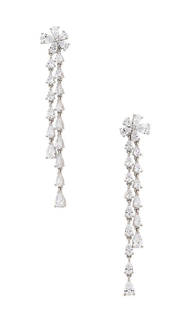 SHASHI Allie Earring in Metallic Silver