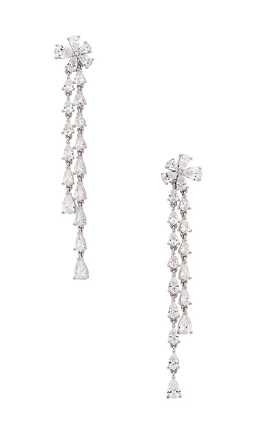 SHASHI Allie Earring in Metallic Silver