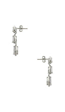SHASHI Avery Earrings in Metallic Silver