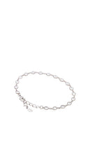 SHASHI Bezel Diamond Tennis Bracelet in Metallic Silver