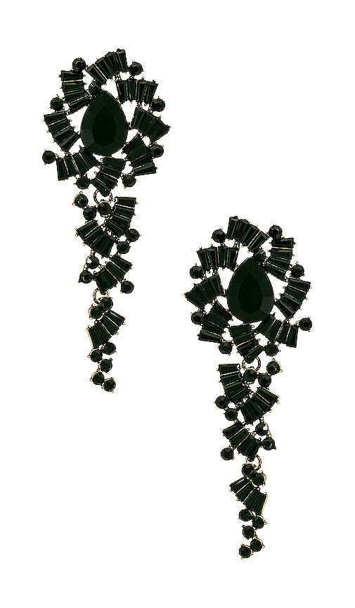 SHASHI Black Diamond Earring in Black