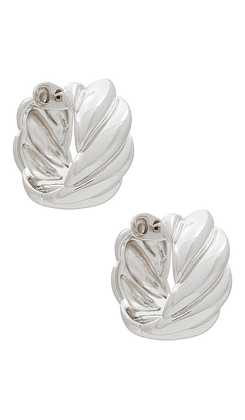 SHASHI Brigitte Hoop in Metallic Silver