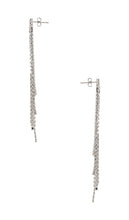 SHASHI Casino Earrings in Metallic Silver