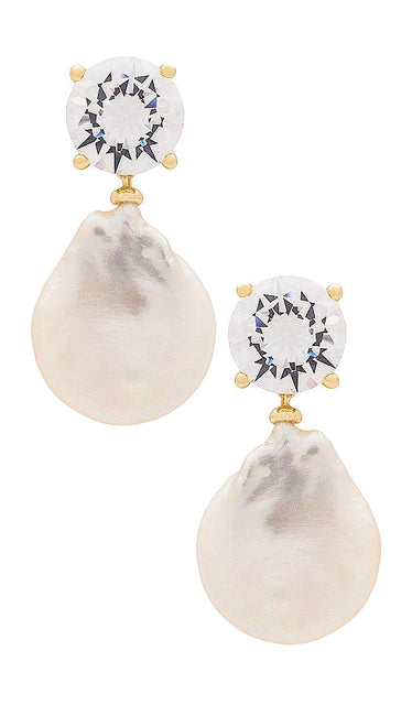 SHASHI Cleo Earring in Ivory