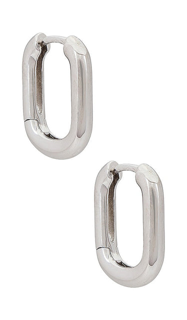 SHASHI Cosmo Huggie in Metallic Silver