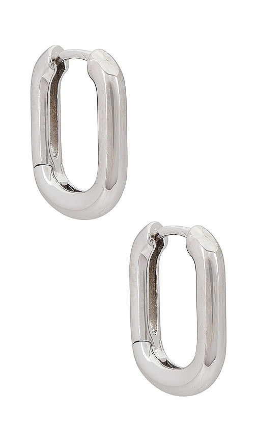 SHASHI Cosmo Huggie in Metallic Silver