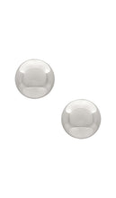 SHASHI Double Ball Earring in Metallic Silver