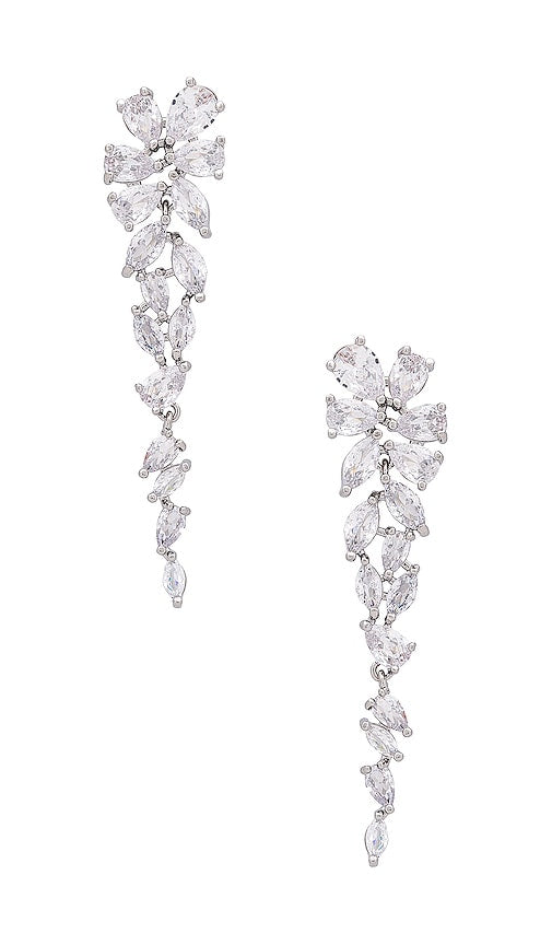 SHASHI Estelle Earrings in Metallic Silver