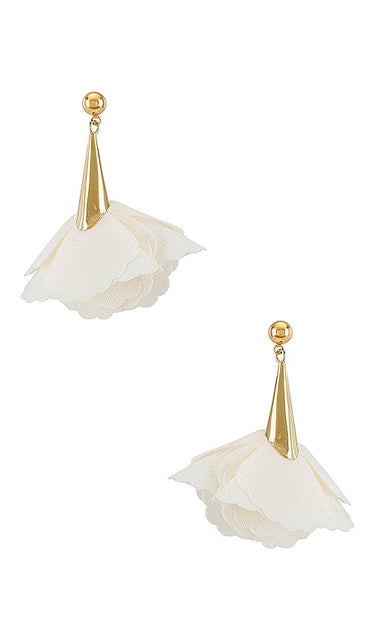 SHASHI Florence Earrings in White