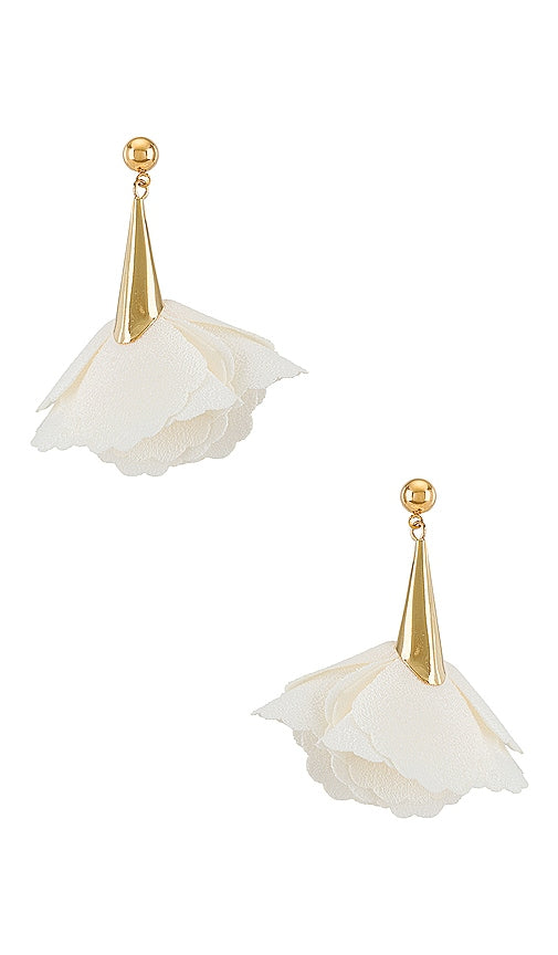 SHASHI Florence Earrings in White