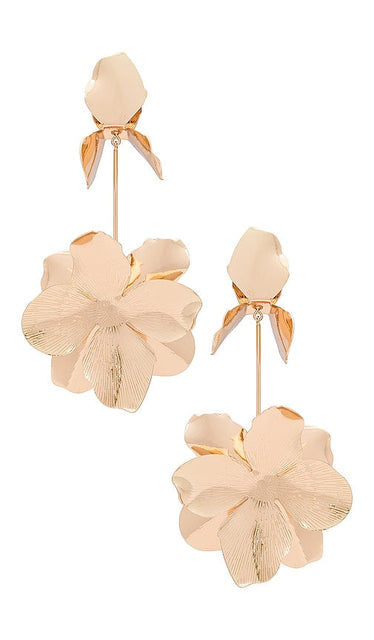 SHASHI Gold Blossom Earring in Metallic Gold