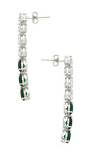 SHASHI Graduated Emerald Tennis Drop in Green