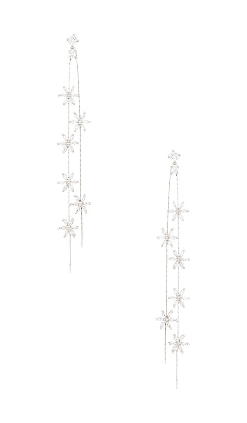 SHASHI Hybrid Earrings in Metallic Silver