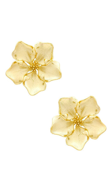 SHASHI Iys Earring in Metallic Gold