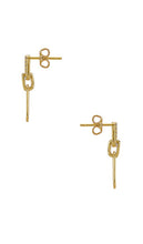 SHASHI Justice Pave Earrings in Metallic Gold