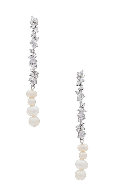 SHASHI Kalista Pearl Earring in Ivory