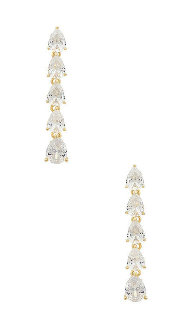 SHASHI Kamila Drop Earring in Metallic Gold