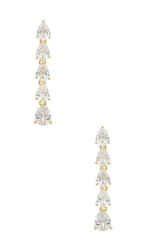 SHASHI Kamila Drop Earring in Metallic Gold
