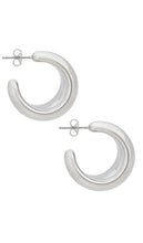 SHASHI Kasumi Hoop in Metallic Silver