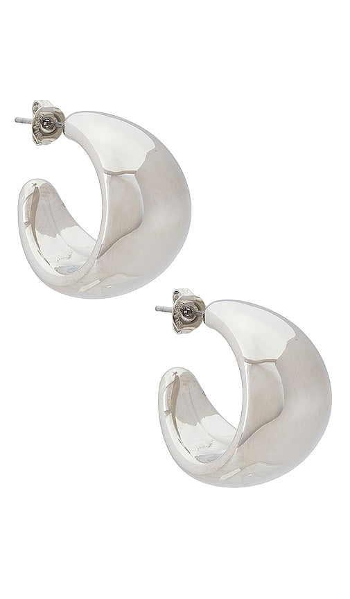 SHASHI Kasumi Hoop in Metallic Silver