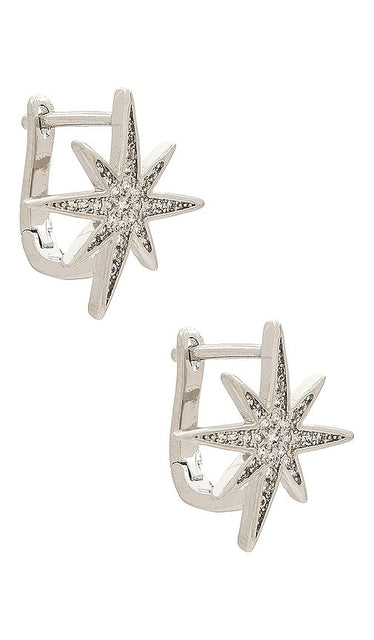 SHASHI Lacey Earring in Metallic Silver