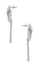 SHASHI Looped Earrings in Metallic Silver
