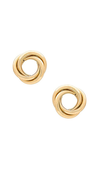 SHASHI Mia Stud Earring in Metallic Gold