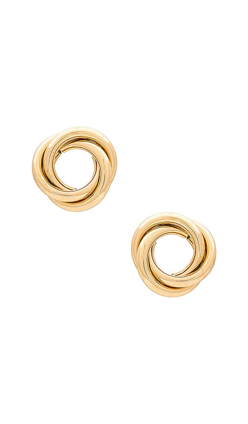 SHASHI Mia Stud Earring in Metallic Gold