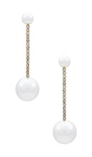 SHASHI Pave Pearl Drop Earring in Ivory